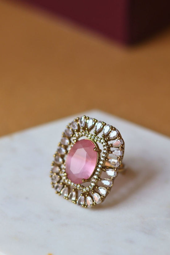 Pink Aurora Ring handmade in India