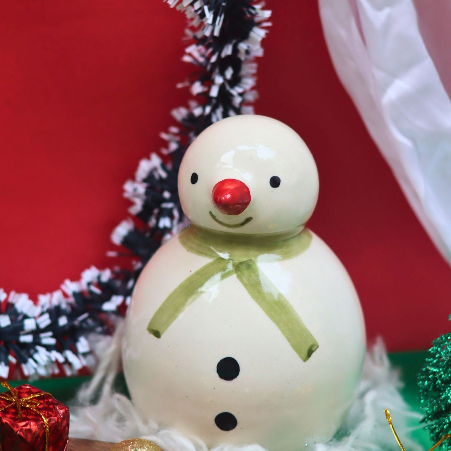 The Christmas Snowman handmade in India
