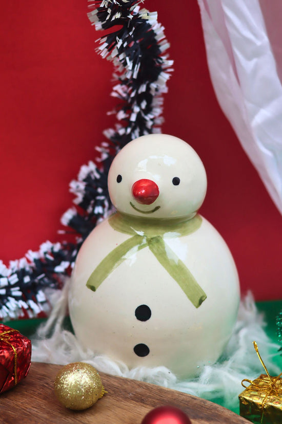 The Christmas Snowman handmade in India