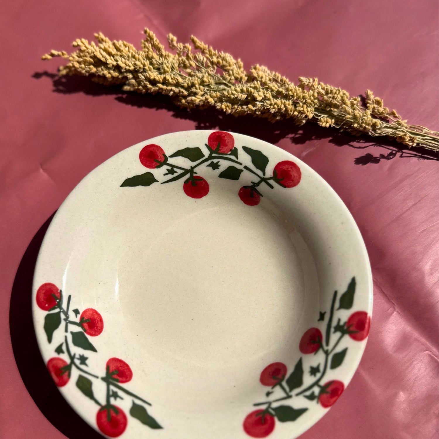 Cherry Field Pasta Plate made by ceramic