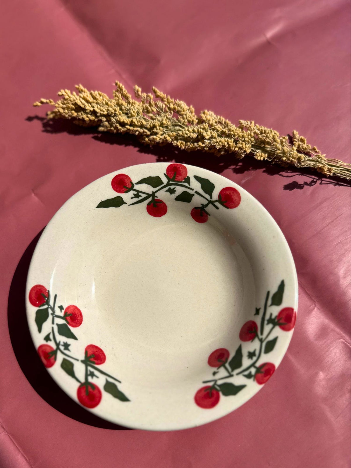 Cherry Field Pasta Plate made by ceramic