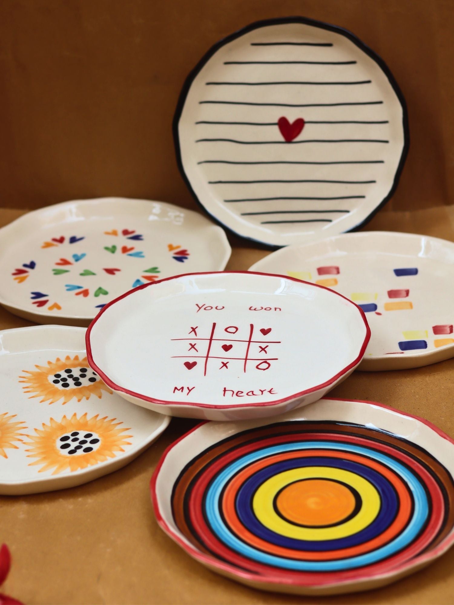 Set of 6 Little Bites snack Plates (for the price of 5) handmade in India