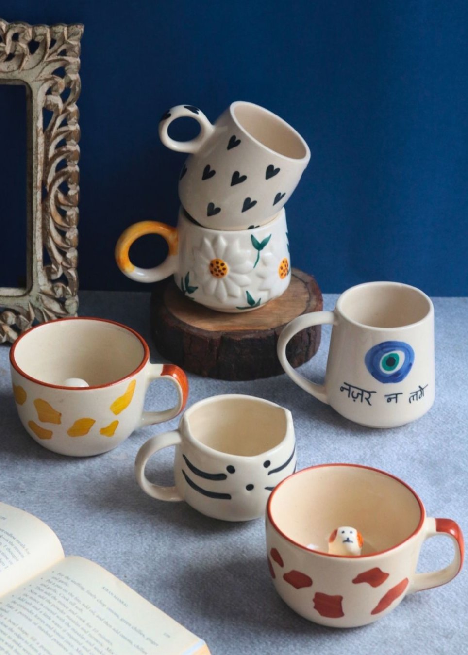 Set of 6 Morning Sip Mugs (for the price of 5) made by ceramic