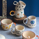 Set of 6 Morning Sip Mugs (for the price of 5) made by ceramic