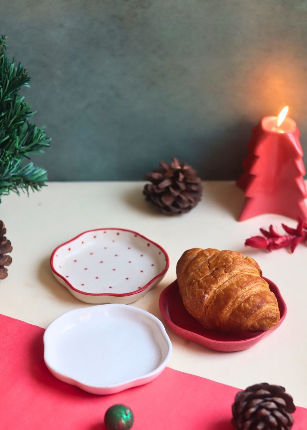 Handmade Set of 3 - Treat & Sweet Dessert Plates