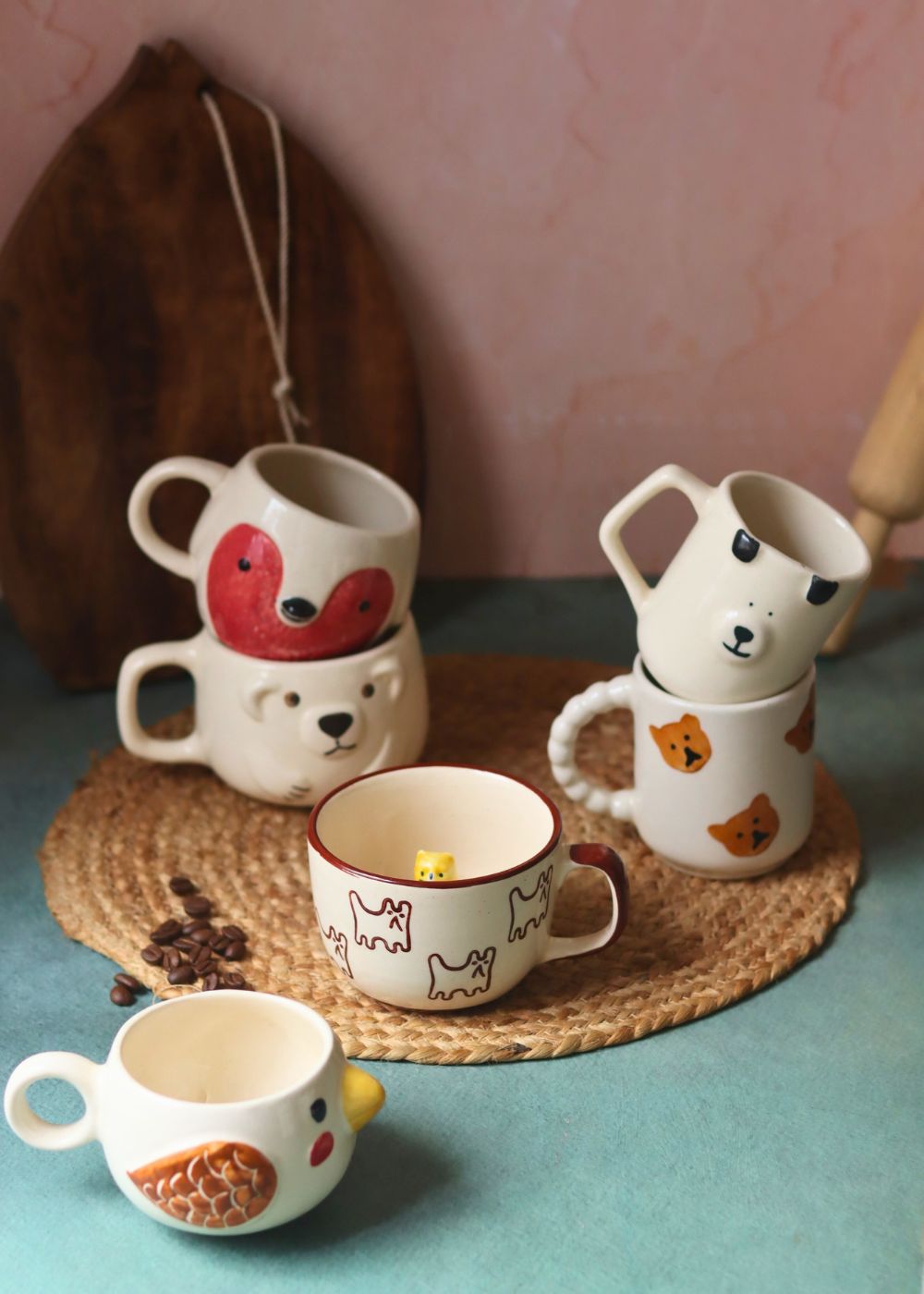 Set of 6 Tails & Tales Mugs (for the price of 5) with premium quality material