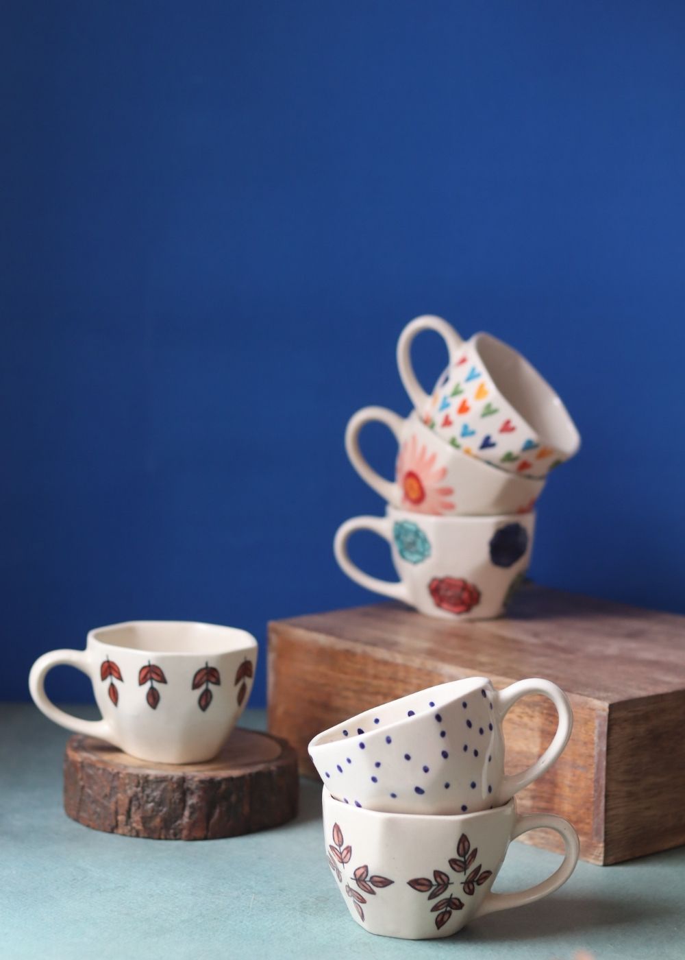 Set of 6 Brew & Bloom Mugs (for the price of 5) made by ceramic