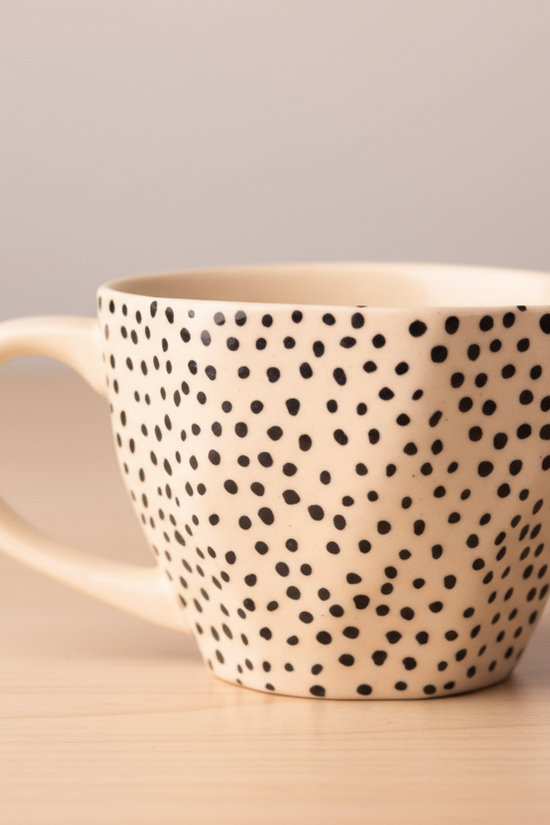 Black Polka Mug - WeavingHomes