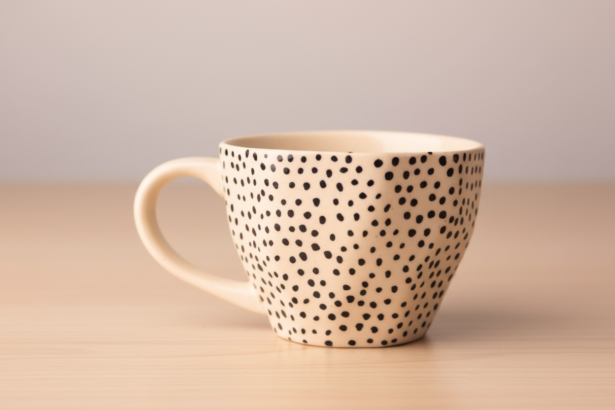 Black Polka Mug - WeavingHomes