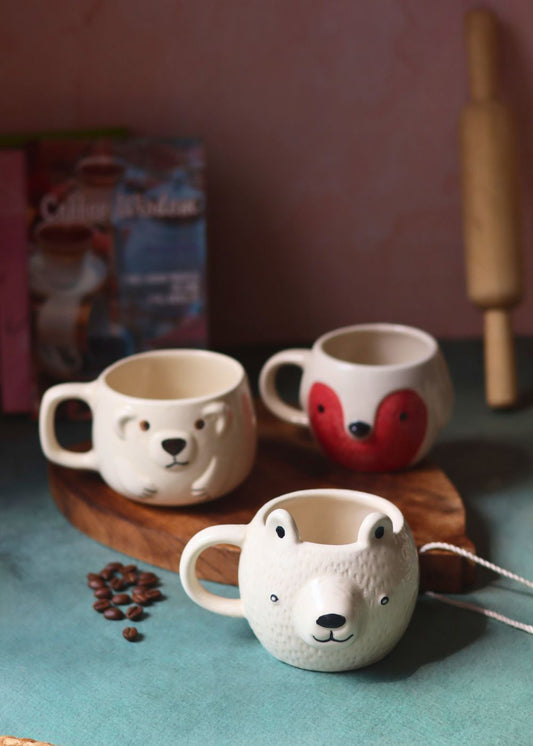 Handmade Set of 3 - Jungle Joy Mugs