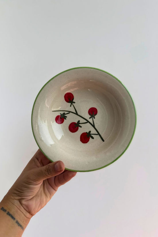 handmade Cherry Pasta Plate