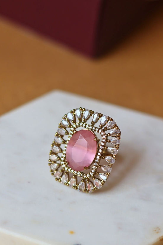 Pink Aurora Ring with premium quality material