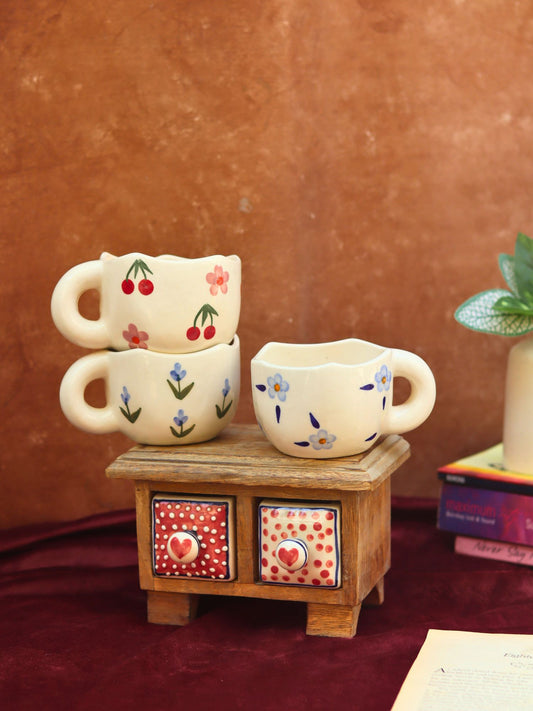 Handmade Set of 3 - Bloom & Bliss Mugs combo