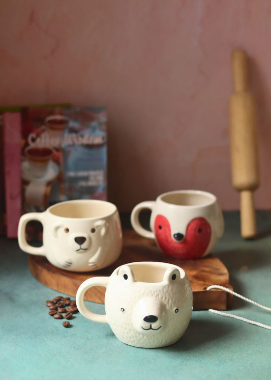 Set of 3 - Jungle Joy Mugs made by ceramic