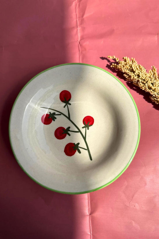 Cherry Pasta Plate made by ceramic