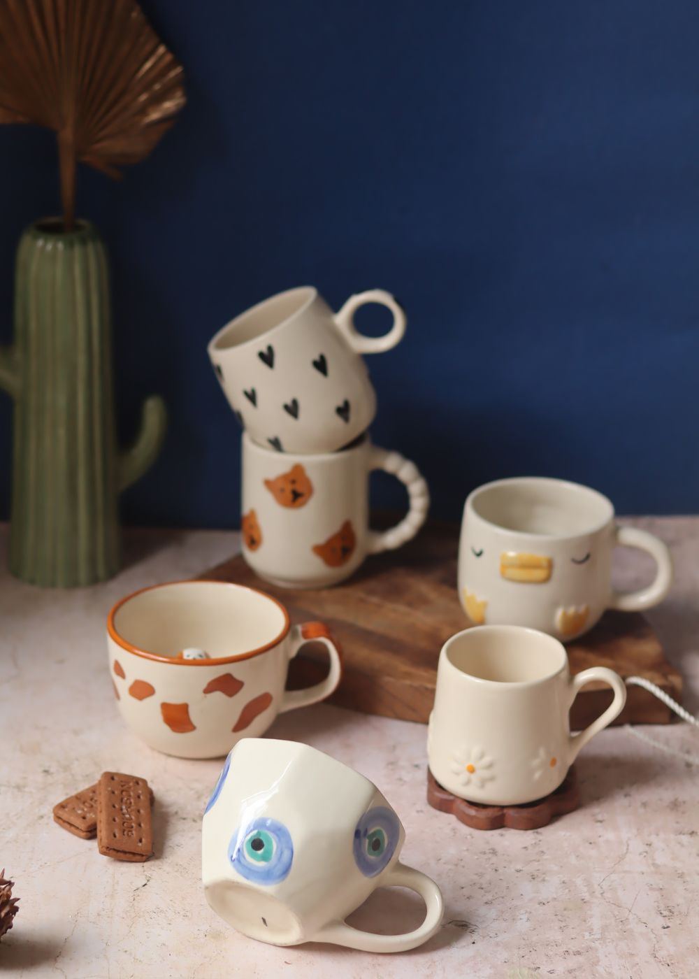 Set of 6 (Pinteresty Mugs) for the price of 5 handmade in India