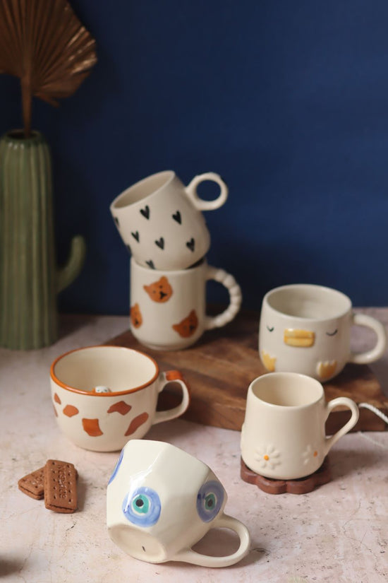 Set of 6 (Pinteresty Mugs) for the price of 5 handmade in India