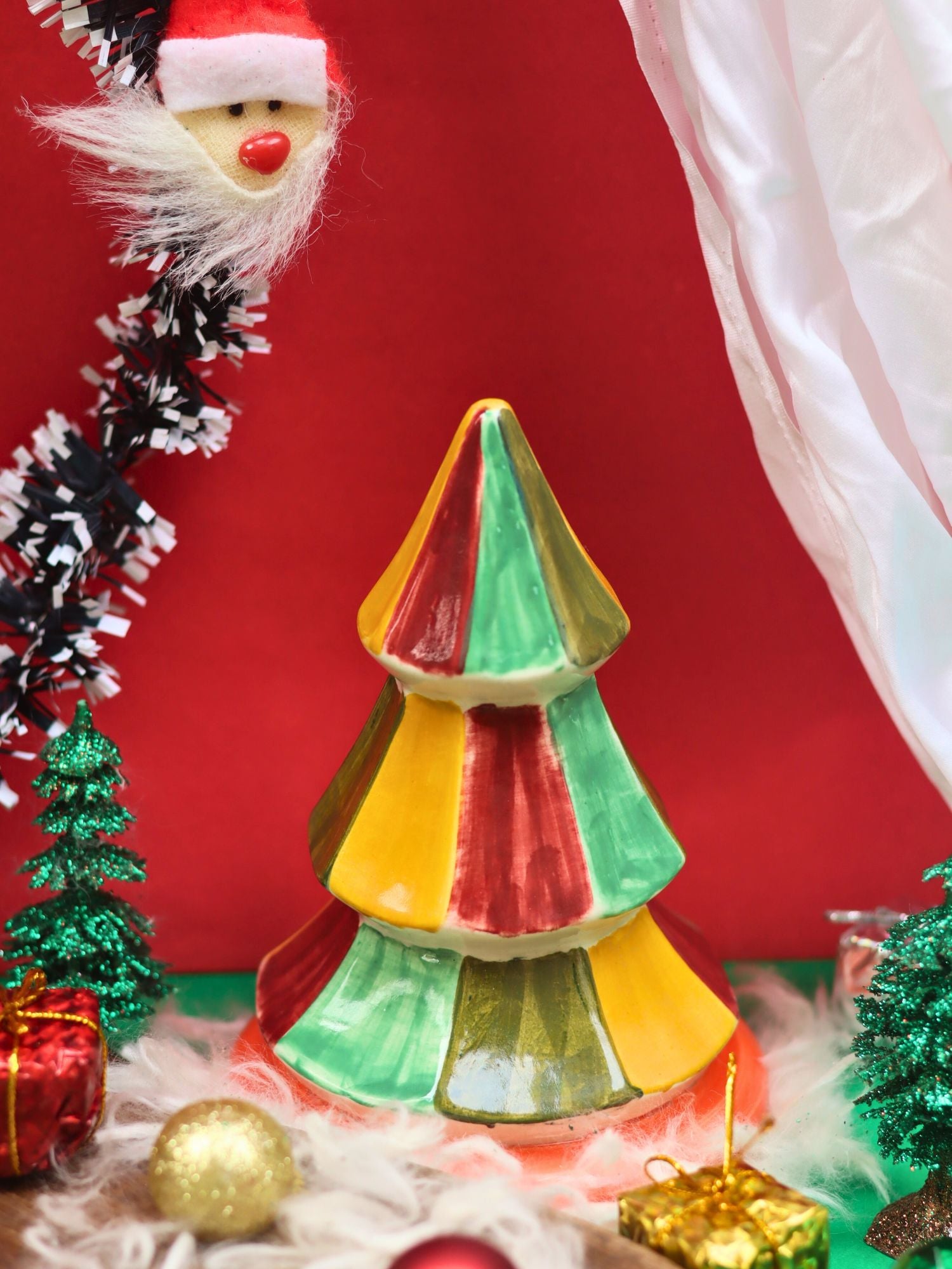 Vibrant Christmas Tree handmade in India