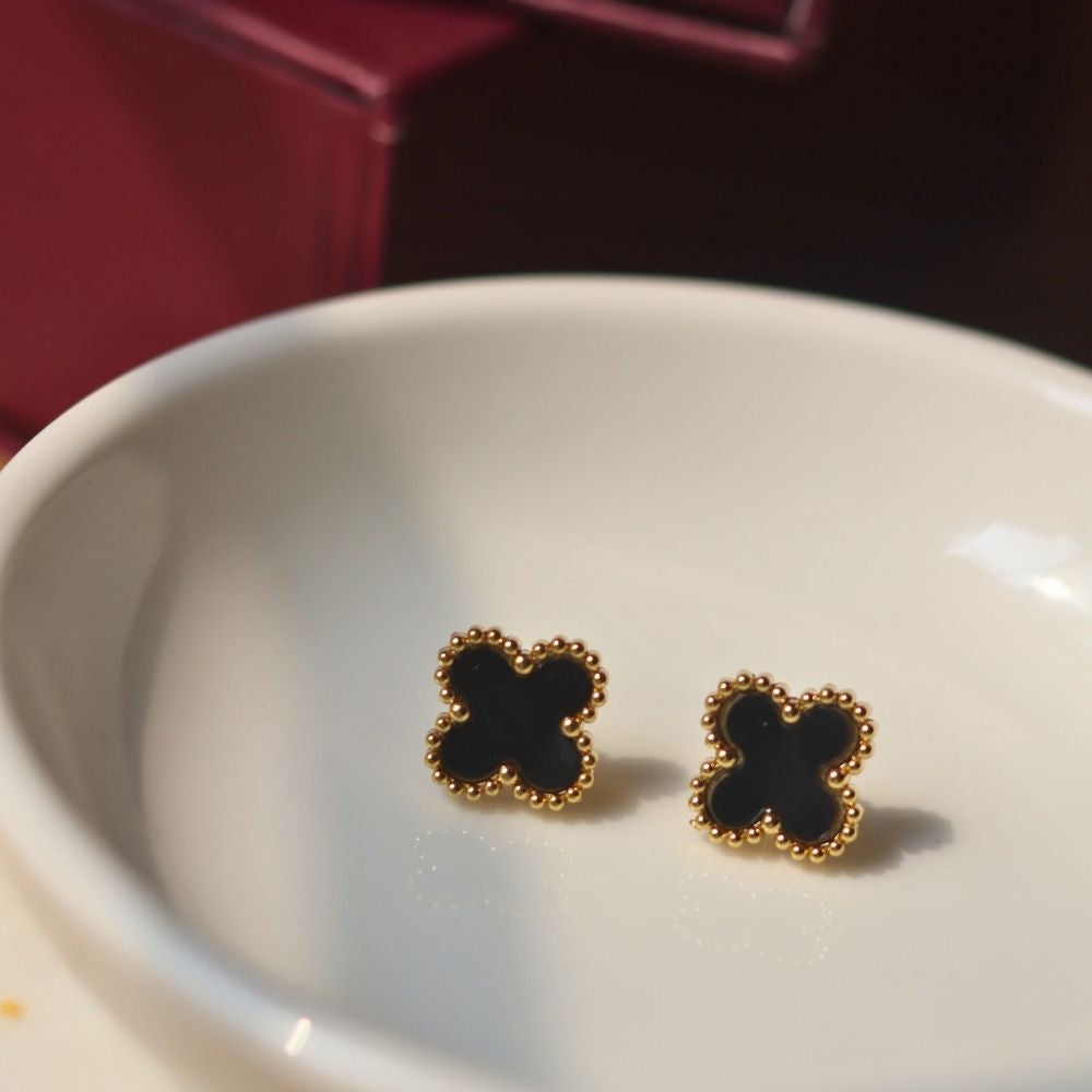 waterproof Set of 2 - Stary Bow & Clover Earrings combo 