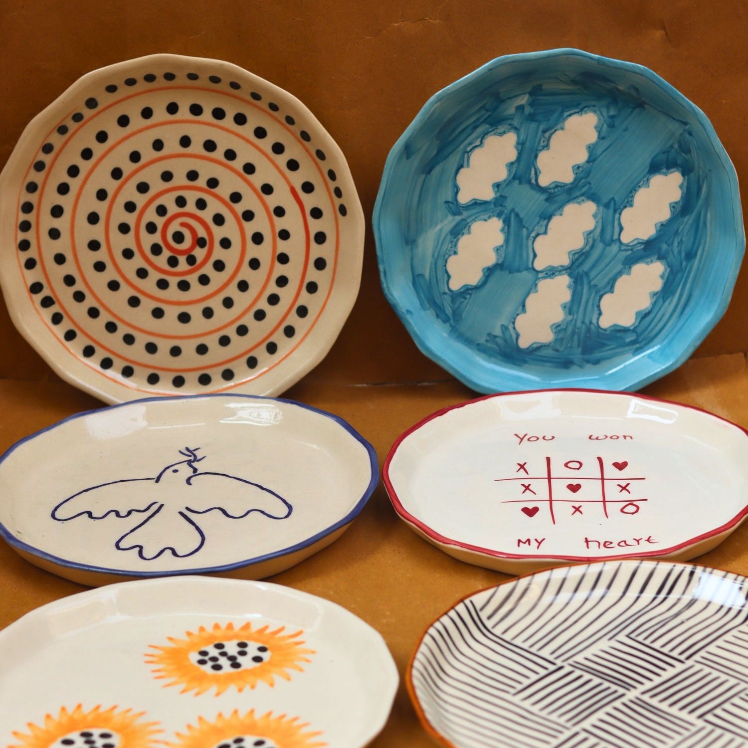 Handmade Set of 6 Elegant Bites Plate (for the price of 5)