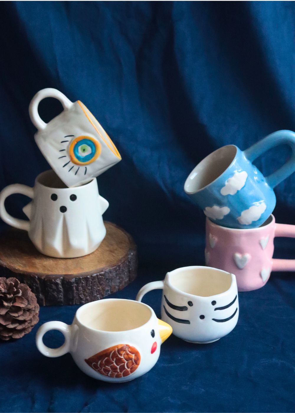 Set of 6 Tea Time Treat Mugs (for the price of 5) with premium quality material