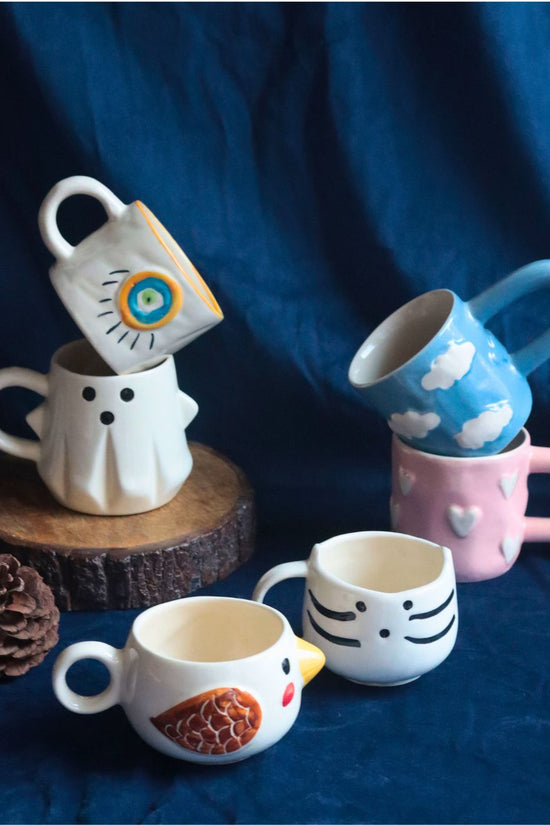 Set of 6 Tea Time Treat Mugs (for the price of 5) with premium quality material