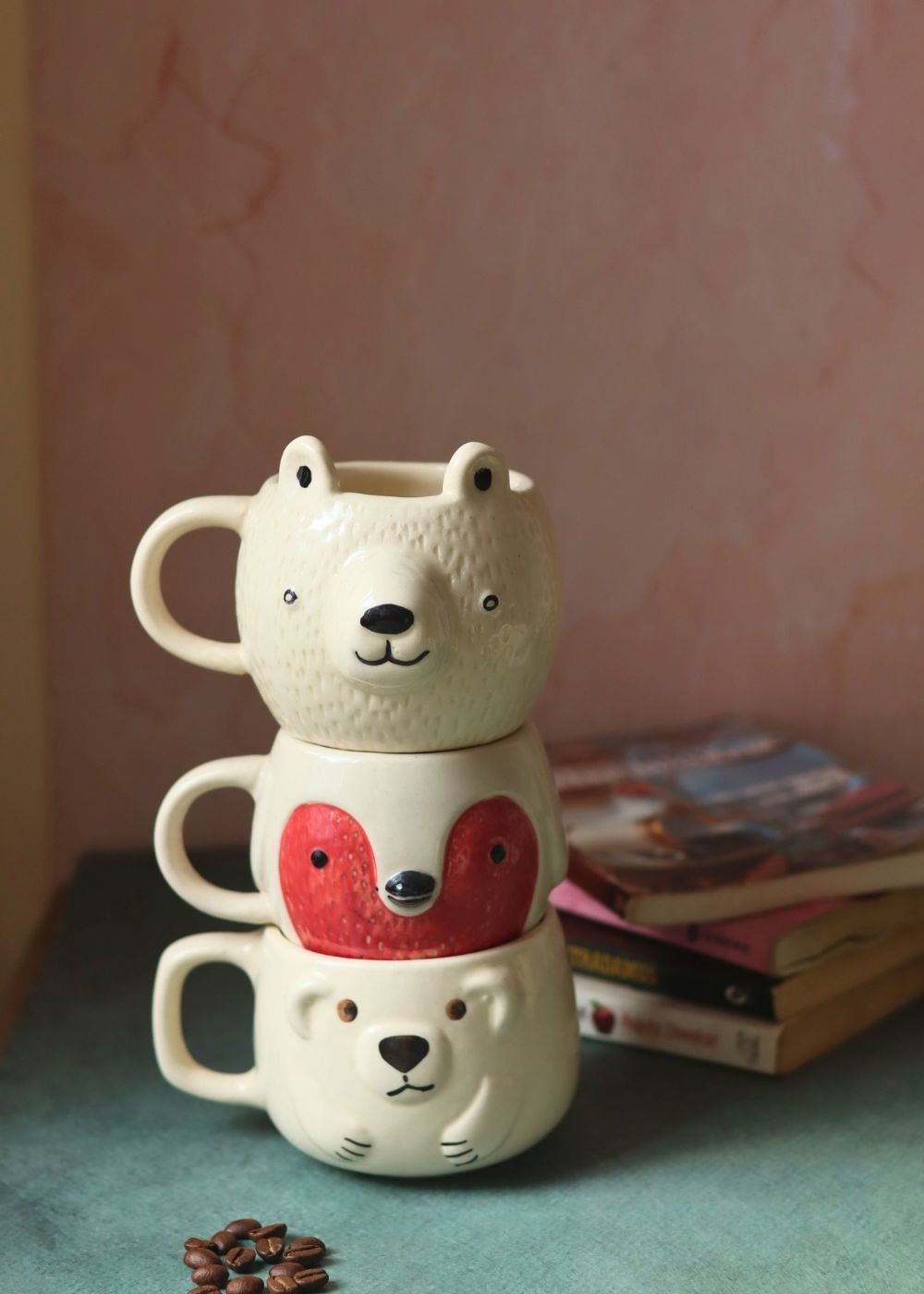 Set of 3 - Jungle Joy Mugs handmade in India