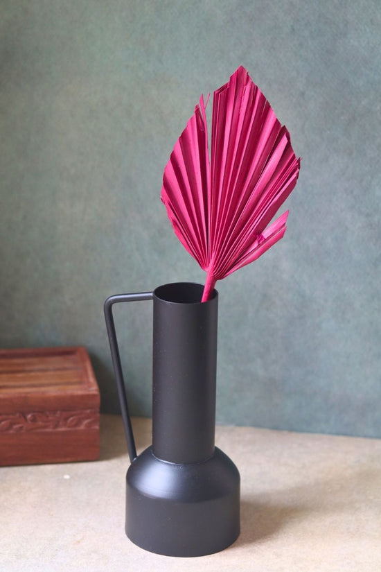 black tall vase handmade in india