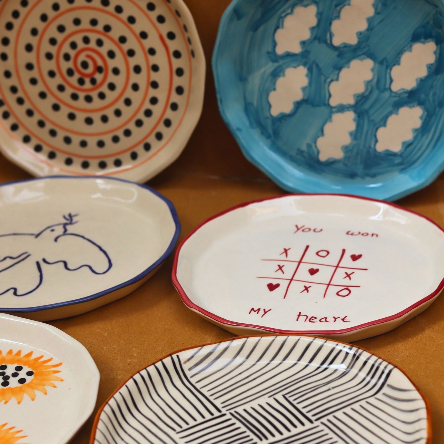 Set of 6 Elegant Bites Plate (for the price of 5) made by ceramic