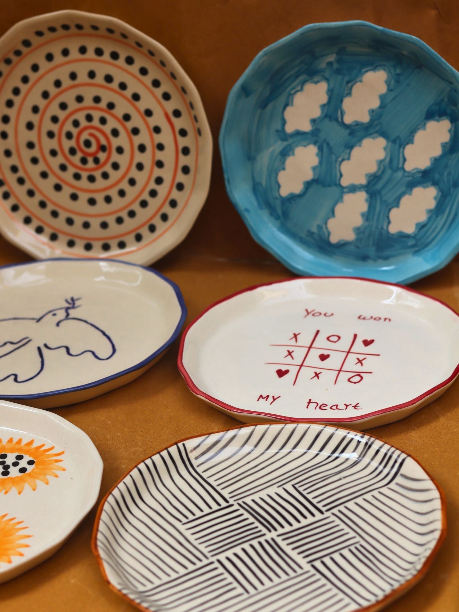 Set of 6 Elegant Bites Plate (for the price of 5) made by ceramic