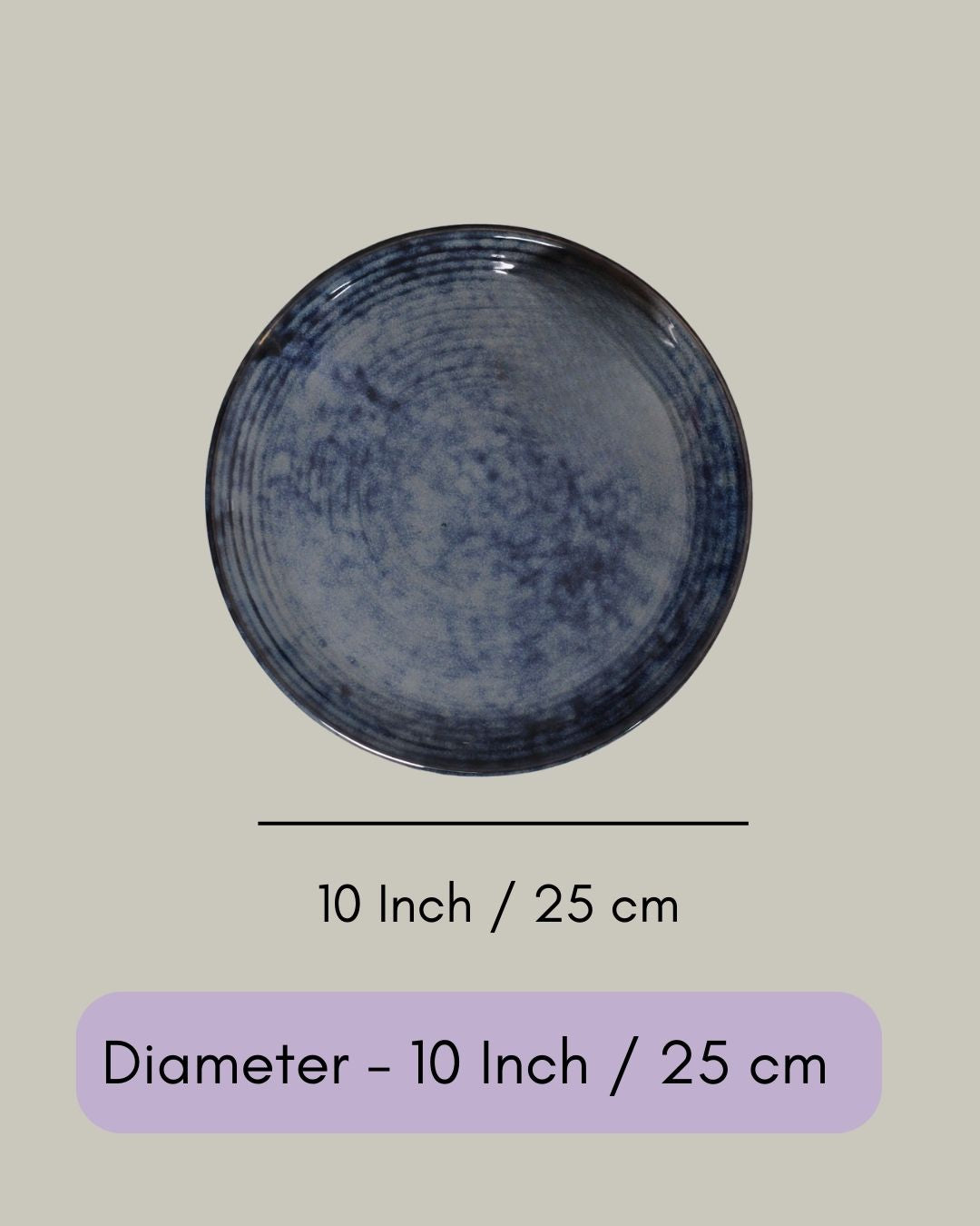 Grey Spiral Dinner Plate