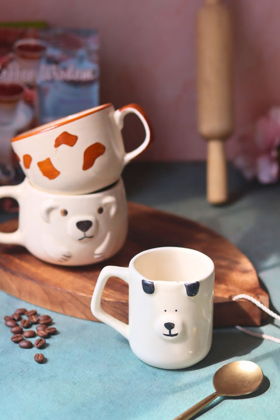 Set of 3 - Paws & Pour Mugs made by ceramic