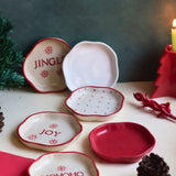 Handmade Set of 6 Christmasy Treat Dessert Plates (for the price of 5)