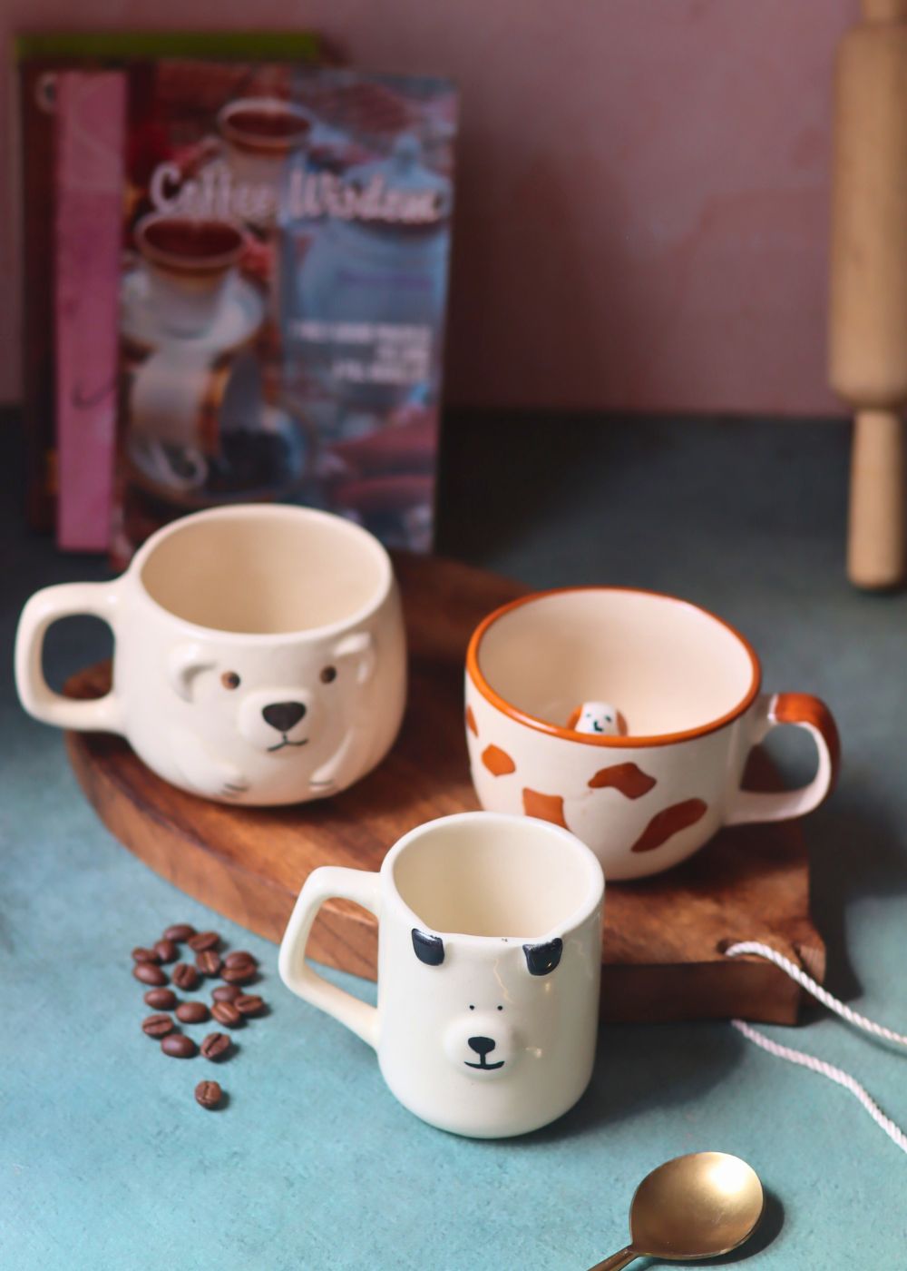 Set of 3 - Paws & Pour Mugs with premium quality material