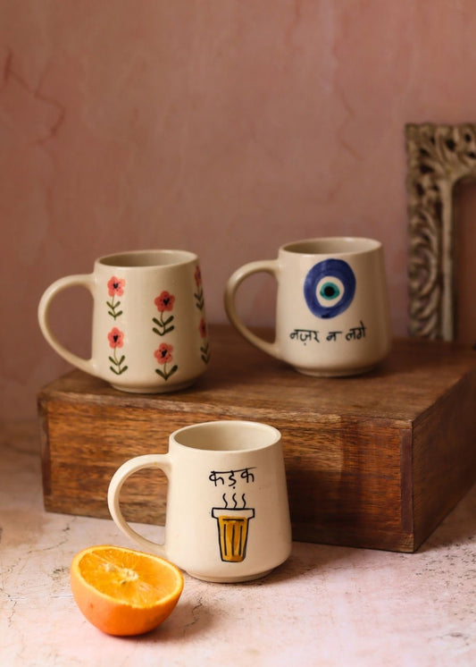 Handmade Set of 3 - Kadak Moments Mugs