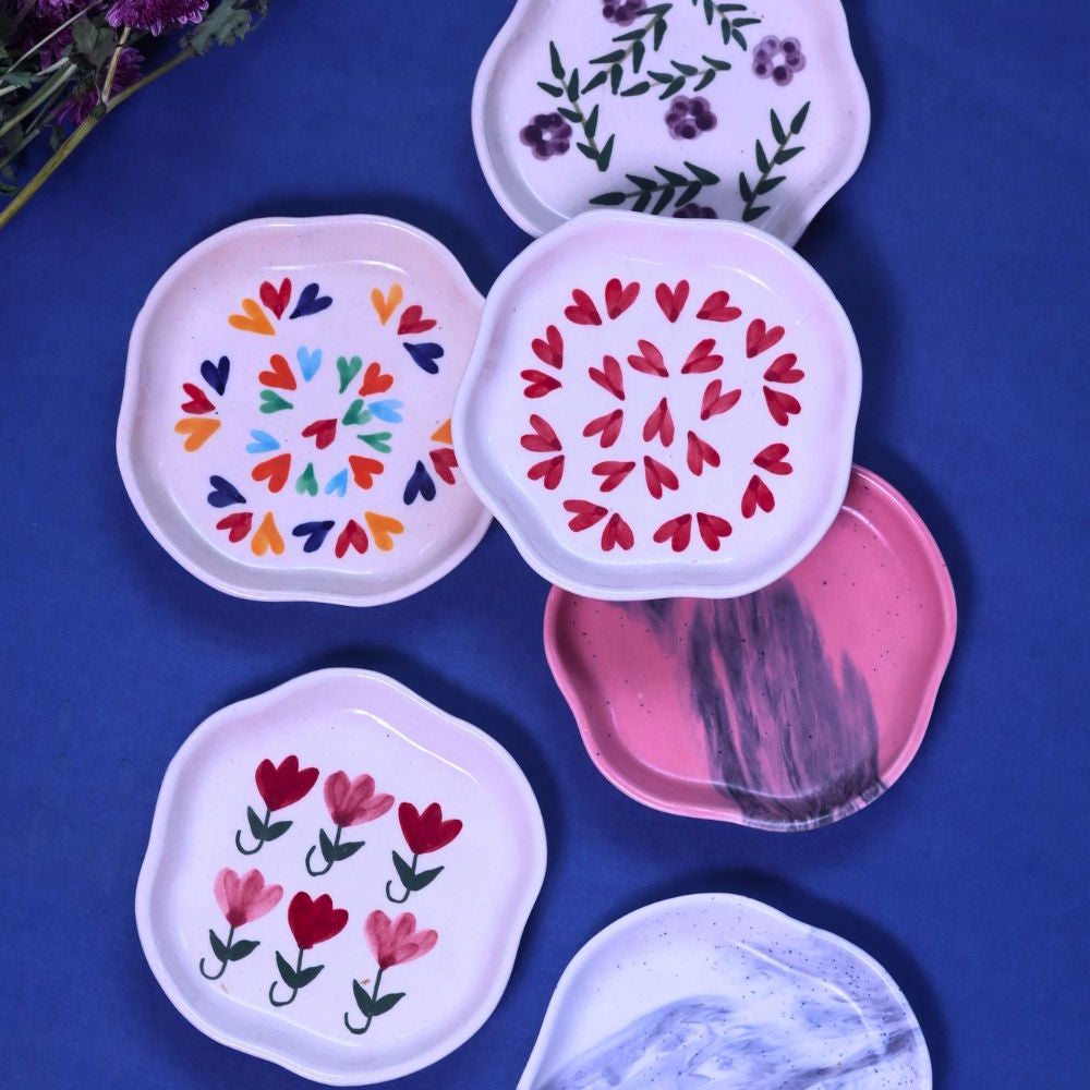 Set of 6 Best Handmade Dessert Plates (for the price of 5) with premium quality material