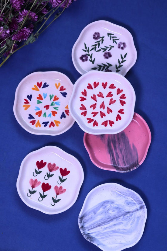 Set of 6 Best Handmade Dessert Plates (for the price of 5) with premium quality material