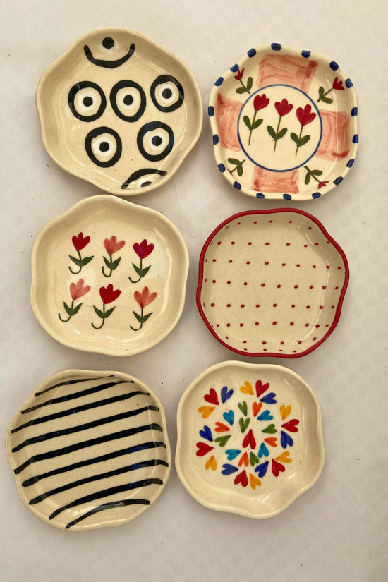 Set of 6 Bliss handmade Dessert plate (for the price of 5) made by ceramic