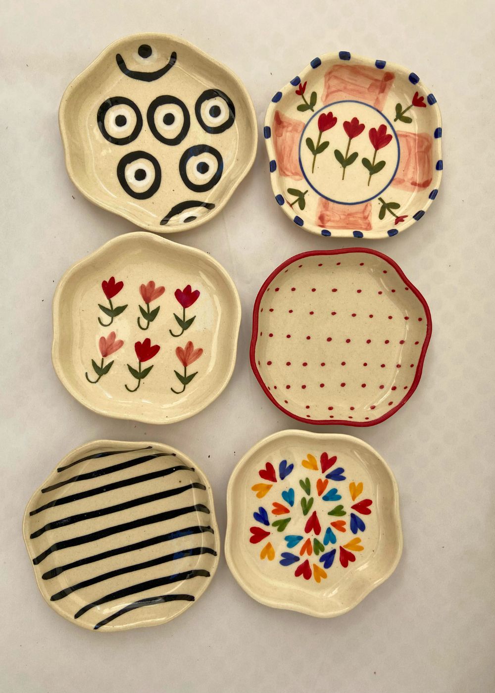 Set of 6 Bliss handmade Dessert plate (for the price of 5) made by ceramic