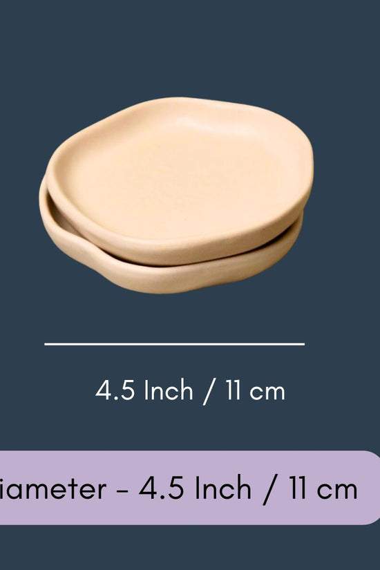 White Handmade Dessert Plate