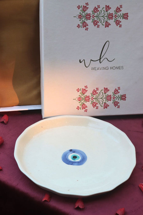 Evil Eye Plate in a Gift Box handmade in india