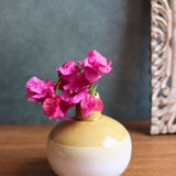 handmade mustard glow vase 