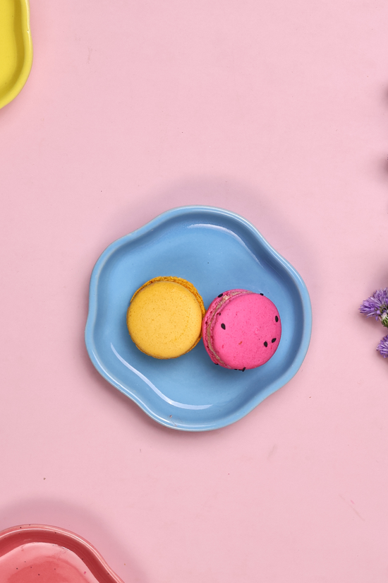 sky blue handmade dessert plate