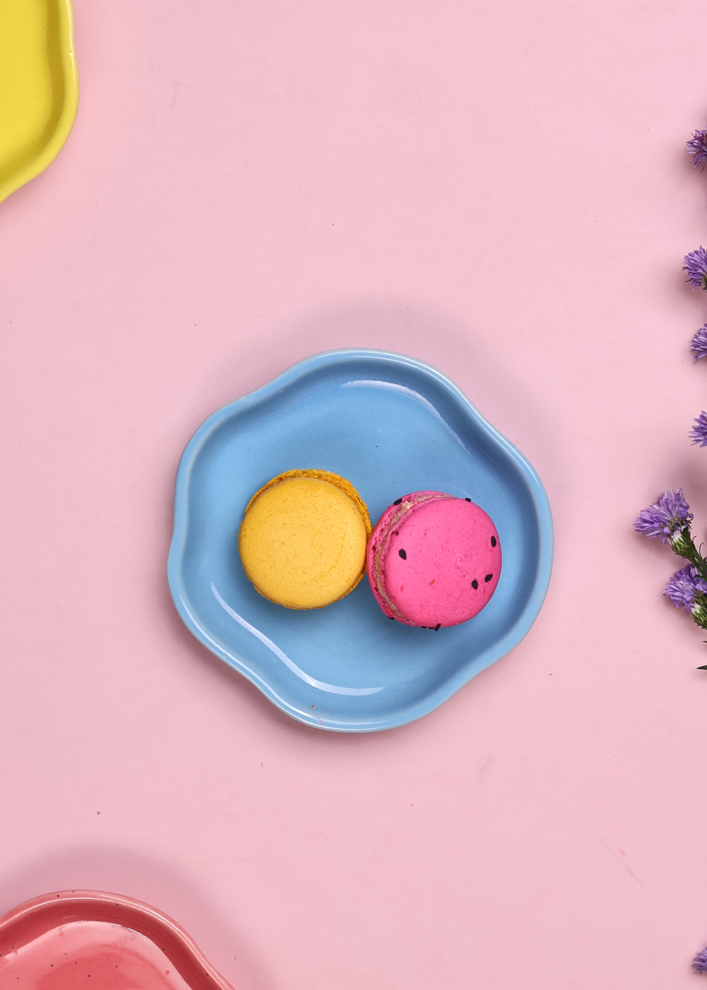 sky blue handmade dessert plate