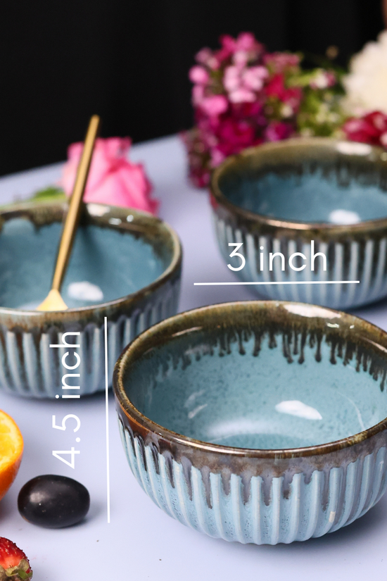 Handmade ceramic spiky bowls height & breadth 