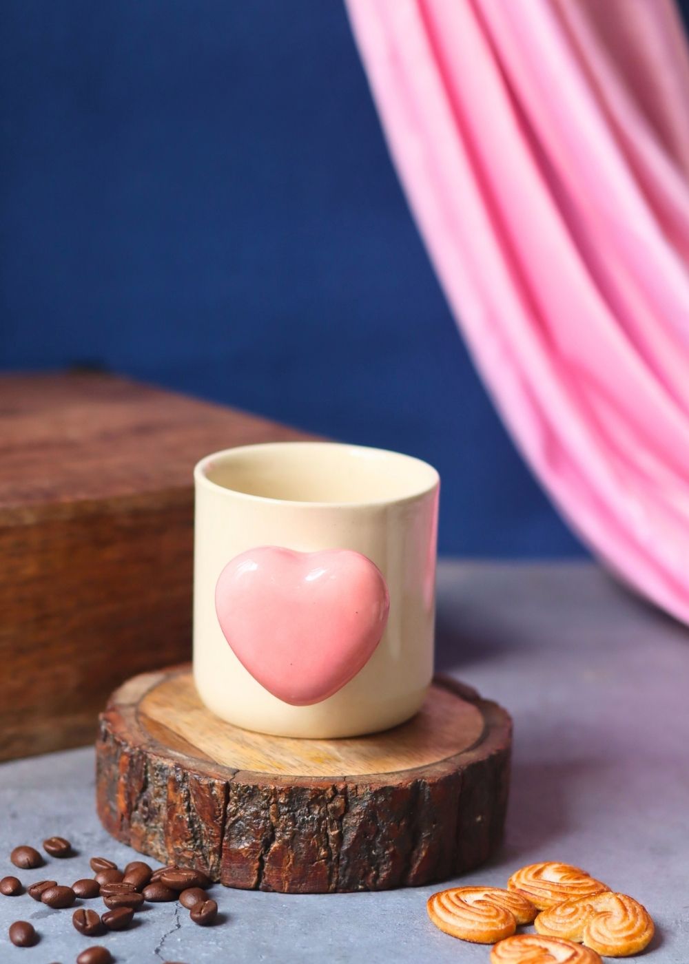 Handmade Pink Heartbeat Coffee Mug