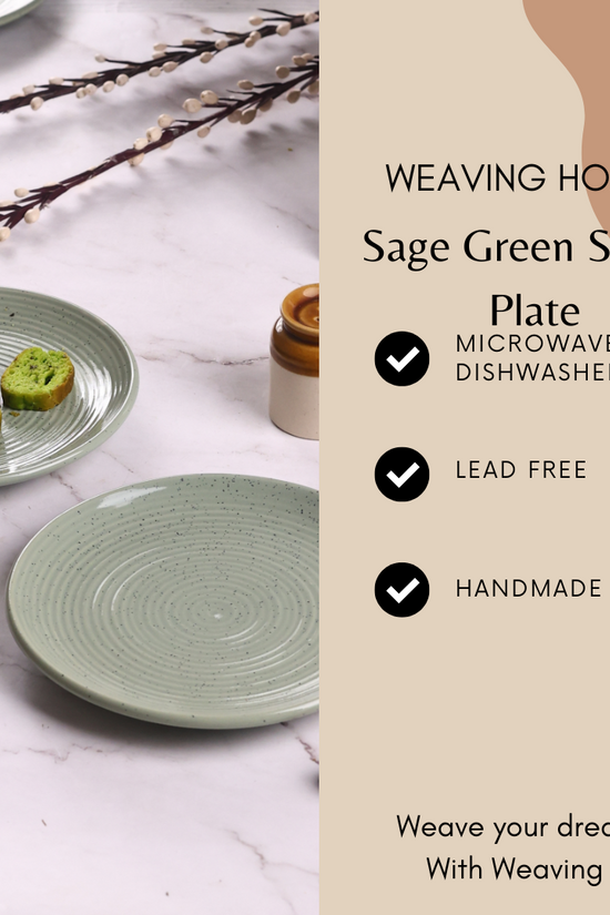 Handmade ceramic quarter plate 