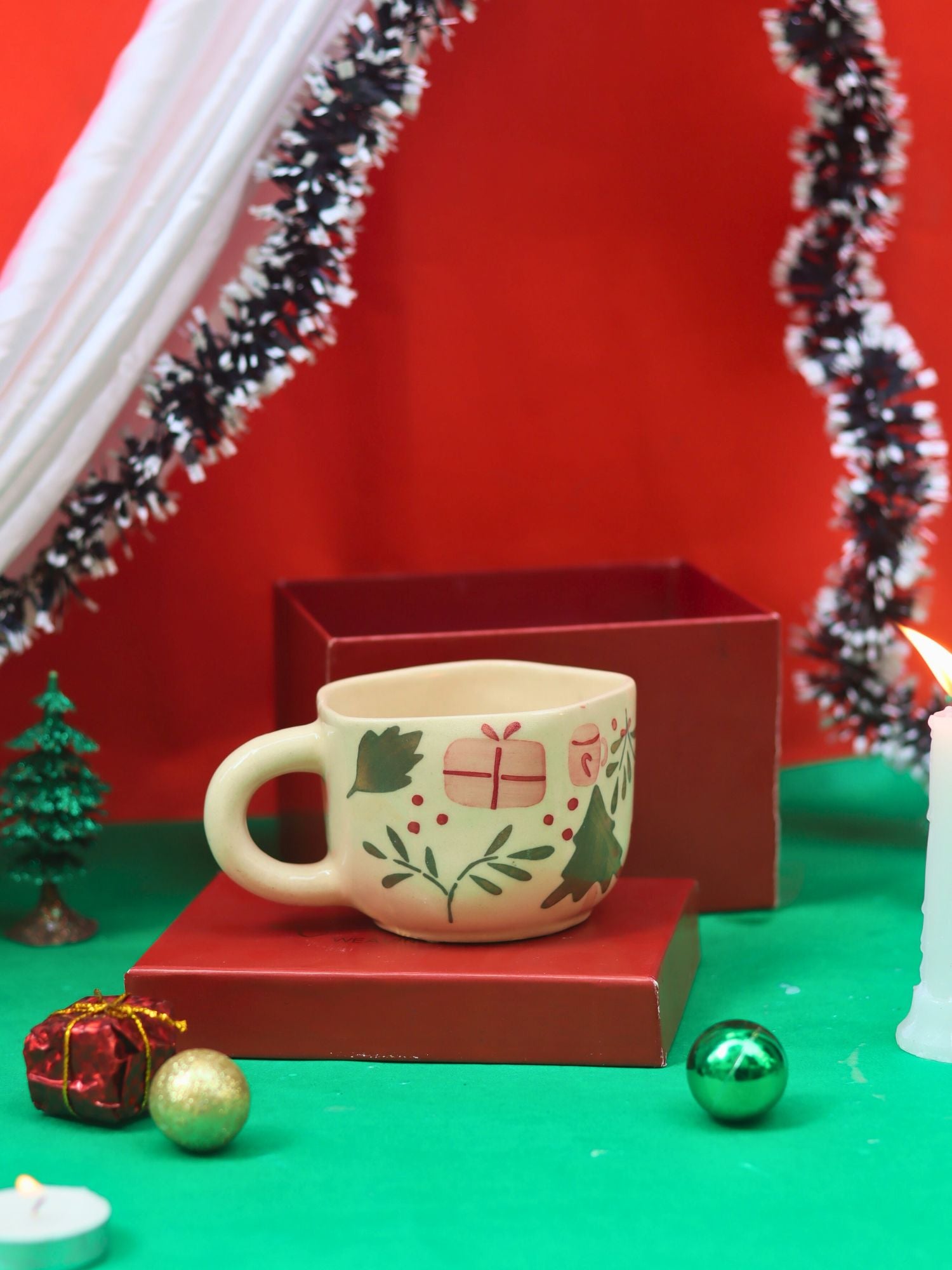 Cozy Christmas Mug in a Gift Box made by ceramic