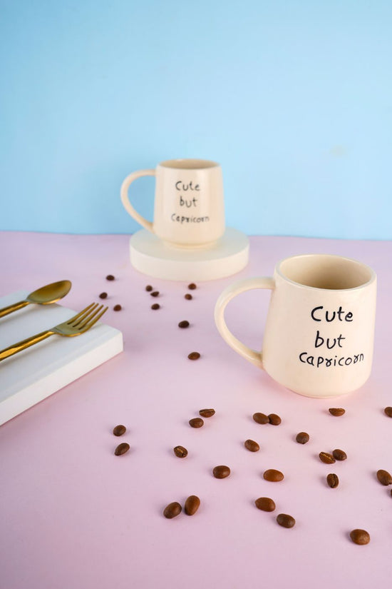cute but capricorn mug wiht white color