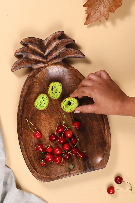 Handmade wooden pineapple platter 